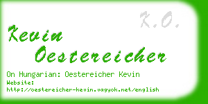 kevin oestereicher business card